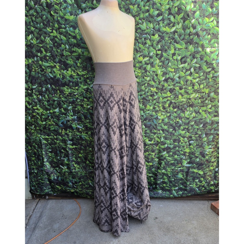 ENTI Aztec Wide Leg Lounge Pants Womens M Boho Palazzo Festival Stretch